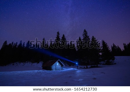 Night sky from cottage under Velky Choc, Slovakia.