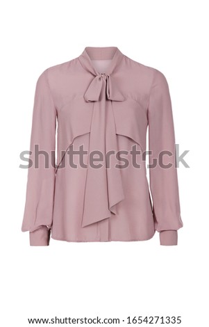 Women's  light blouse isolated on white background. Royalty-Free Stock Photo #1654271335