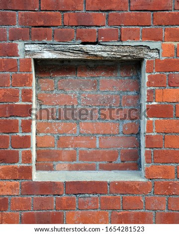 View of a Bricked-up Window Background