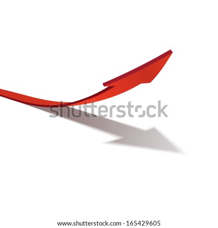 Business Graph, red arrow vector illustration