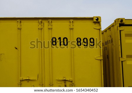 yellow cargo container isolated for Freight shipping.