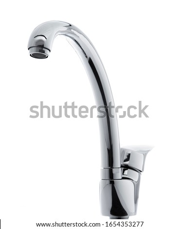 Chrome Faucet Isolated on White Background