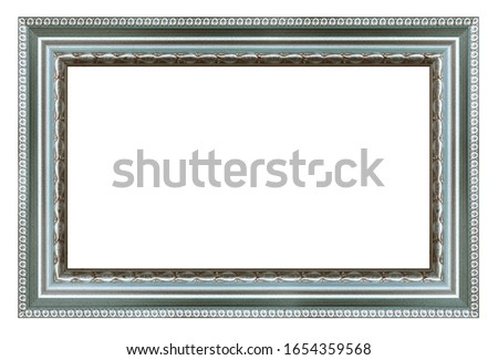 Vintage silver frame on a white background, isolated