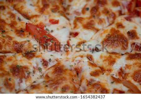 Cooked Pepperoni Pizza Close-up background