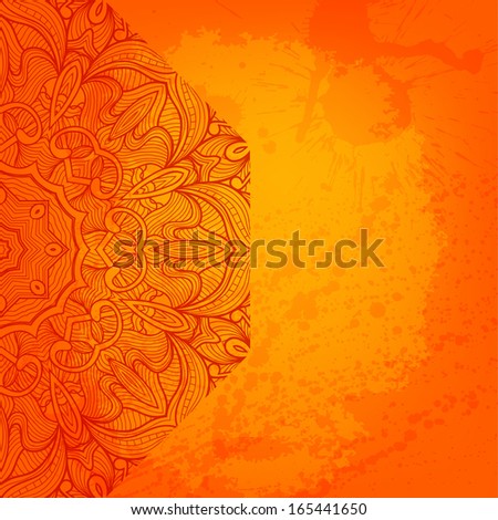 Abstract vector round ornament background for Your design