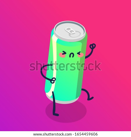 image portrays a cute, lovely, kawaii emoticon emoji face with a smiling and happy expression, featuring cute cartoon cola cans, perfect for cheerful and animated designs.