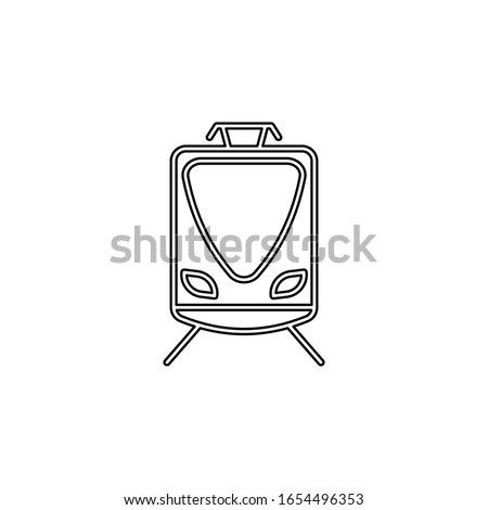a train icon. Simple thin line, outline vector of web icons for ui and ux, website or mobile application
