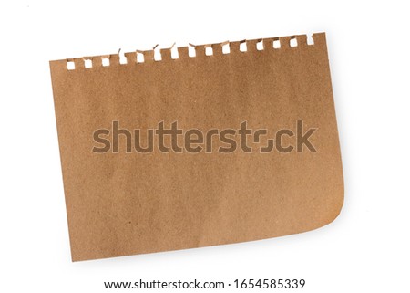Kraft paper texture. Vintage torn brown sheet of paper. Copy space