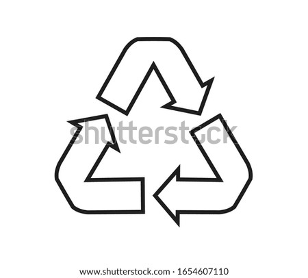 Recycling symbol. Environmental protection. Flat vector icons are suitable for label packaging