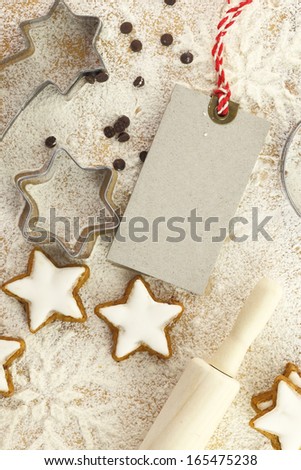 Winter time baking creative background