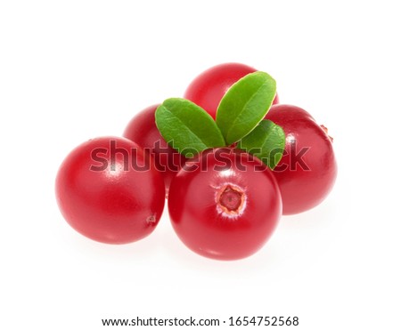 Cranberries isolated on white background Royalty-Free Stock Photo #1654752568