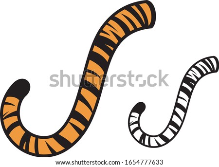 Tiger tail design vector illustration Royalty-Free Stock Photo #1654777633