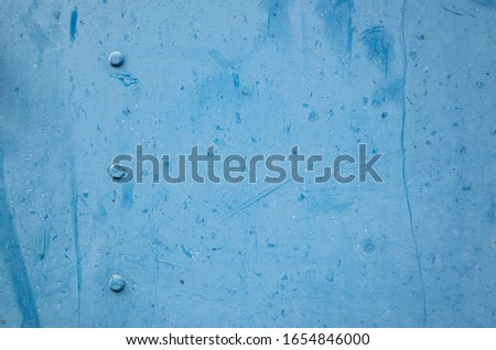 background of rusty metal dirty wall in blue color