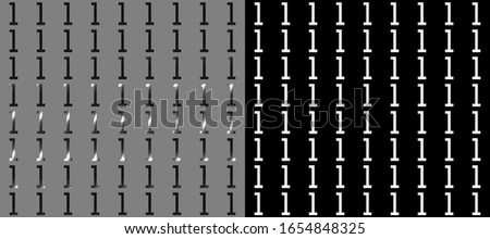 Metallic surface digit one isolated on transparent background in soft light. Looped frame animation. Diagonal bar of light passes in front of the number symbol. Light reflection. 3D rendering