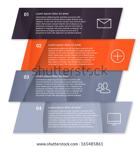 Modern Design Minimal style infographic template layout. Infographics, numbered banner, graphic or website layout vector.