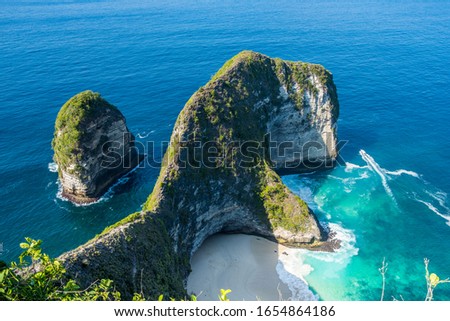 Kelingking beach in Nusa Penida photograph from above