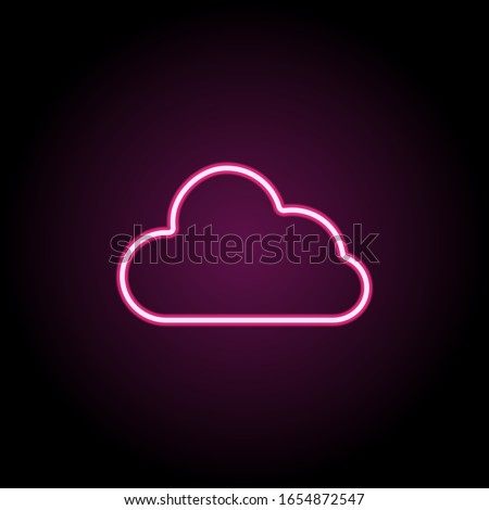Cloud neon icon. Simple thin line, outline vector of web icons for ui and ux, website or mobile application