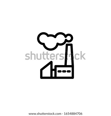 
Factory icon. Line design template. Vector illustration