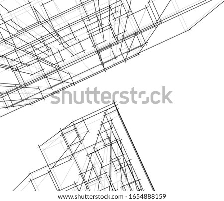 architecture building 3d vector illustration 