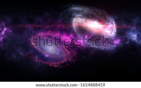 Planets and galaxy, science fiction wallpaper. Astronomy is the scientific study of the universe stars, planets, galaxies, and everything in between Royalty-Free Stock Photo #1654888459