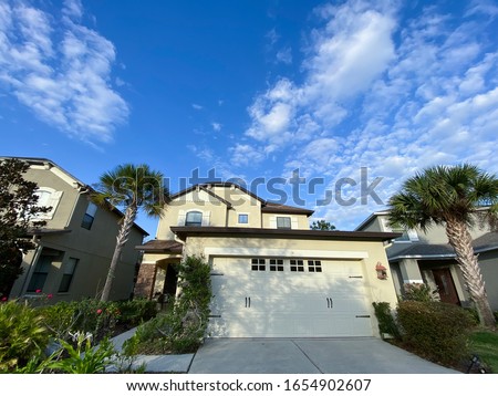 Florida house and blue sky 