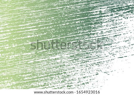 Distress green background. Grunge dirty texture. Damaged painted color painted wall. Creative peeled design template. EPS10 vector.