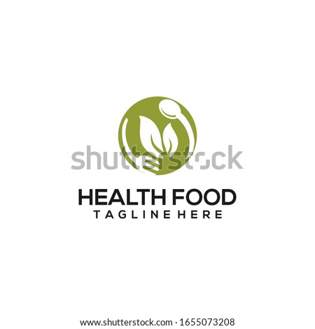 Health Food Logo Design Vector Template