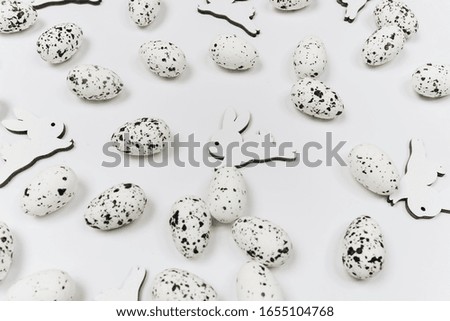 Easter composition made with eggs. Creative holiday concept