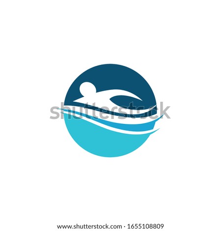 Swimming  icon Vector Illustration design Logo template