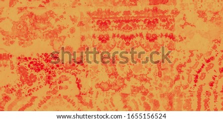 Hand-drawn orange abstract patchwork background. Watercolor tie dye creative modern pattern. Ethnic monochrome background.