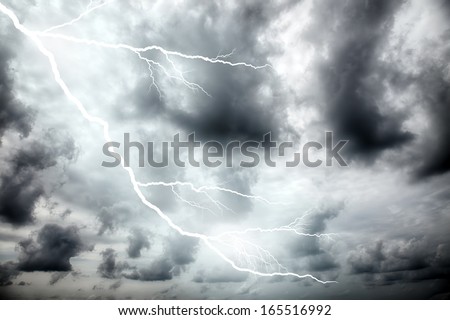 Dramatic stormy clouds. HDR image