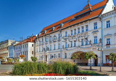 Slovak National Uprising Square or SNP Square is main square in Banska Bystrica, Slovakia Royalty-Free Stock Photo #1655303140