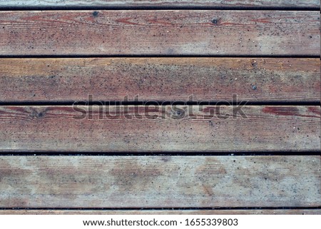 Wooden Planks Background Texture with Parts of Sand