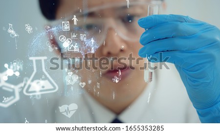 Science technology concept. Research and Development. Drug discovery.