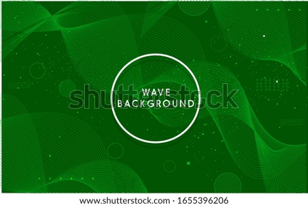 Abstract background with a colored dynamic waves technology, lines and particles. Vector illustration.