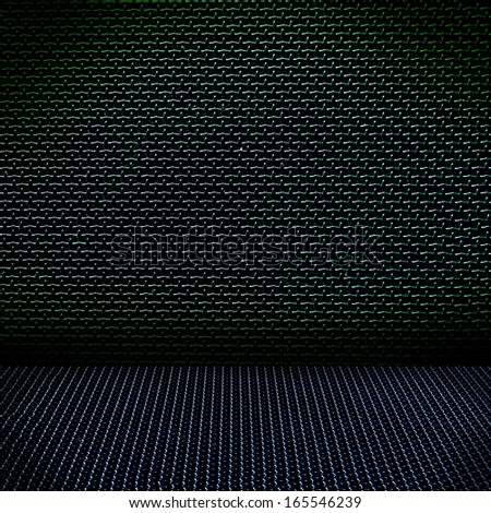 interior background of metal grid texture