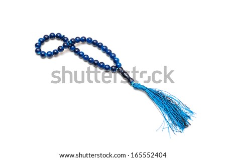Blue rosary Royalty-Free Stock Photo #165552404