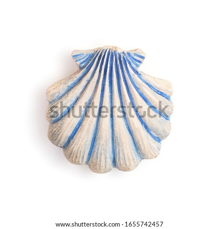 Tourist souvenir (magnet) "Shell" isolated on a white background. Design element with clipping path