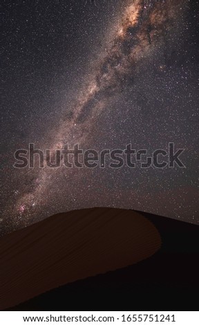 A view of the milky way in the Arabian desert 