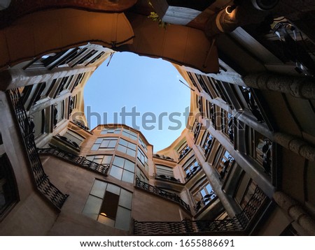 View from inside casa mila Royalty-Free Stock Photo #1655886691
