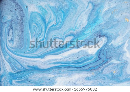 Natural Luxury. Marbleized effect. Ancient oriental drawing technique. Marble texture. Acrylic painting- can be used as a trendy background for posters, cards, invitations. Royalty-Free Stock Photo #1655975032