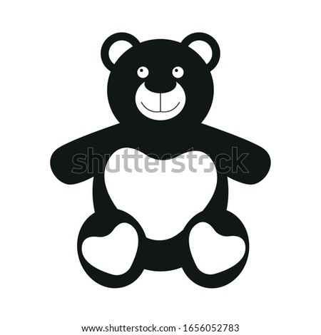 Isolated cute teddy bear. Valentines day - Vector illustration