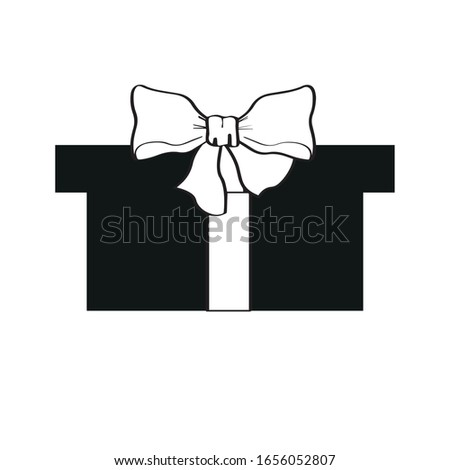 Isolated gift box with a bow. Valentines day - Vector illustration