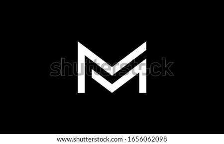 Letter MM Logo Monogram Double M Logo Royalty-Free Stock Photo #1656062098