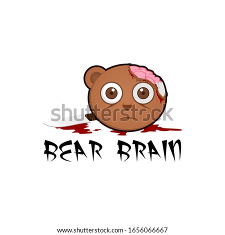 bear brain design vector art