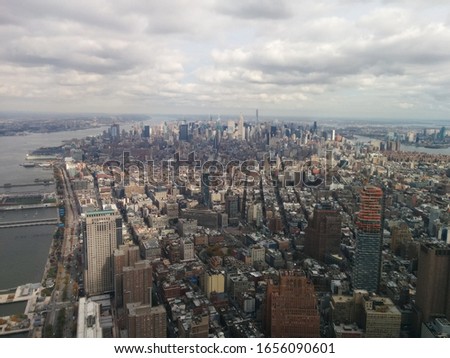 Aerial view of Manhattan, New York - 2015
