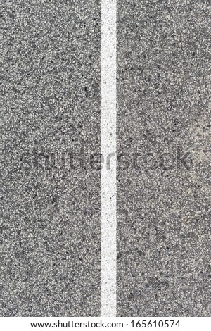 A close up shot of road markings
