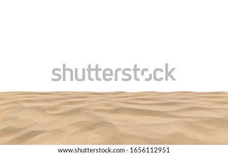 Beach sand texture Di cut isolated on white clipping path.