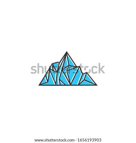mountain landscape logo vector design