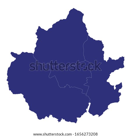 High Quality map of Suwon is a Metropolitan city of South Korea, with borders of the counties Royalty-Free Stock Photo #1656273208